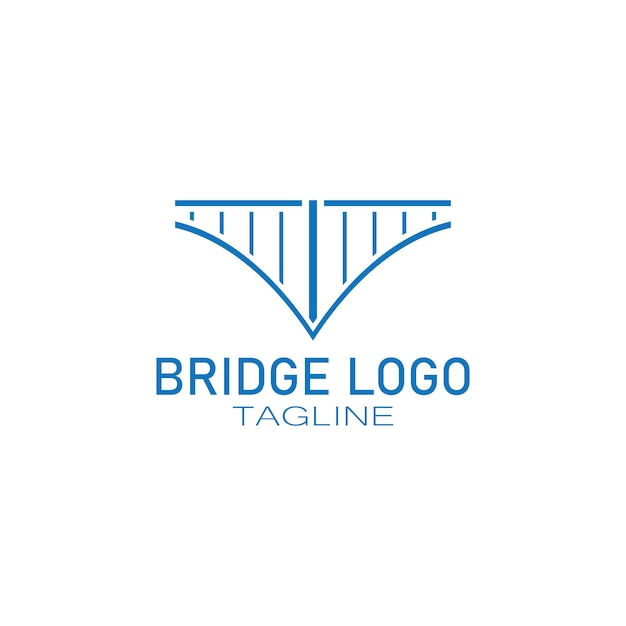 Brug logo vector pictogram illustratie ontwerpsjabloon