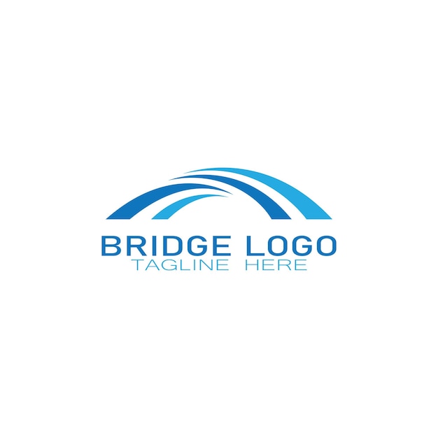 Brug logo vector pictogram illustratie ontwerpsjabloon