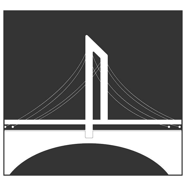 Brug logo vectorillustratie