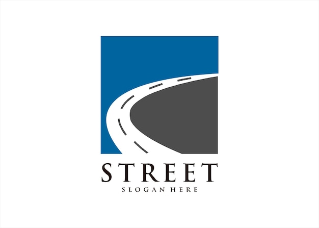 brug straat logo ontwerp vector