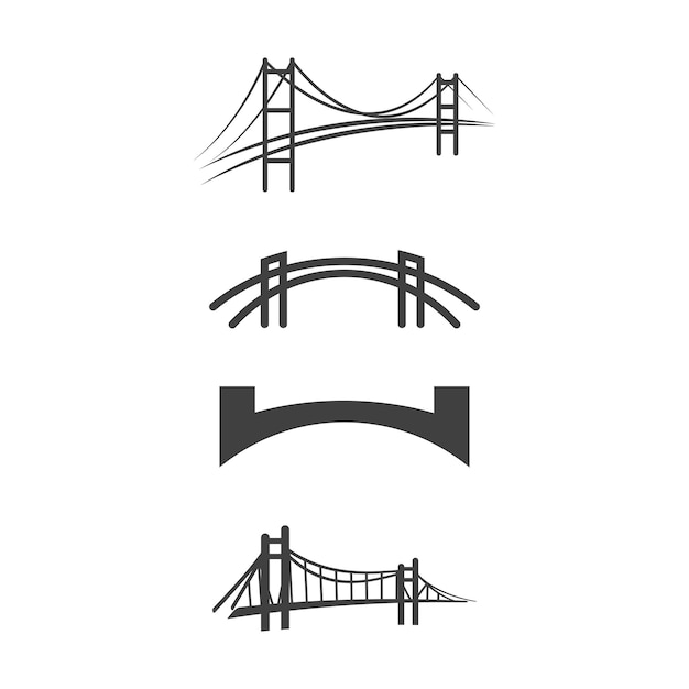 Brug vector pictogram illustratie ontwerpsjabloon