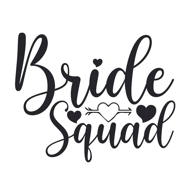 Bruid Squad Cursieve Typografie Belettering