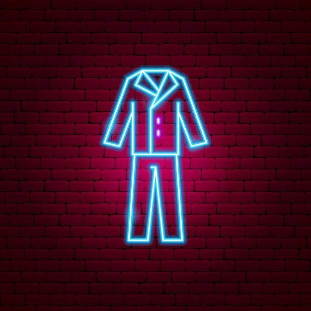 Bruidegom pak neon teken. vectorillustratie van mode-promotie.