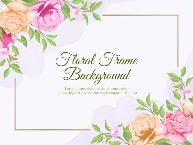 bruiloft banner zomer bloemen vector sjabloonontwerp