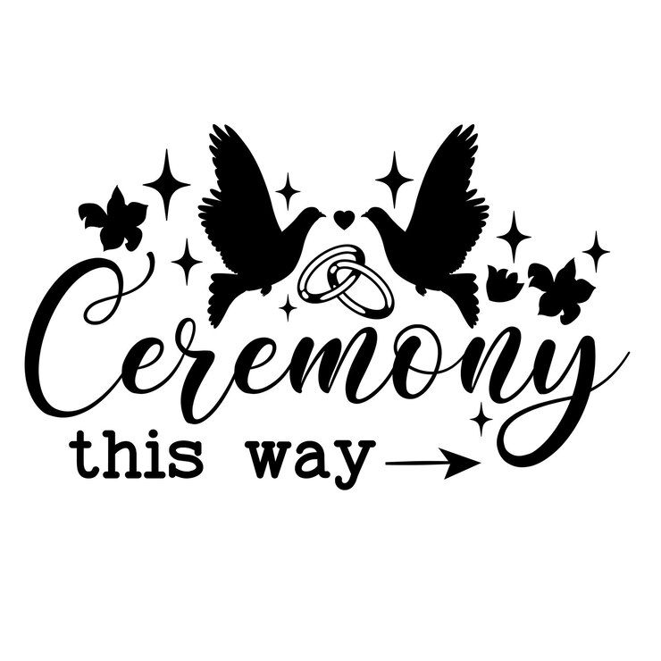 Bruiloft belettering voor wenskaart ontwerp, borden, romantische illustratie. Feestelijke decoratie. Invita