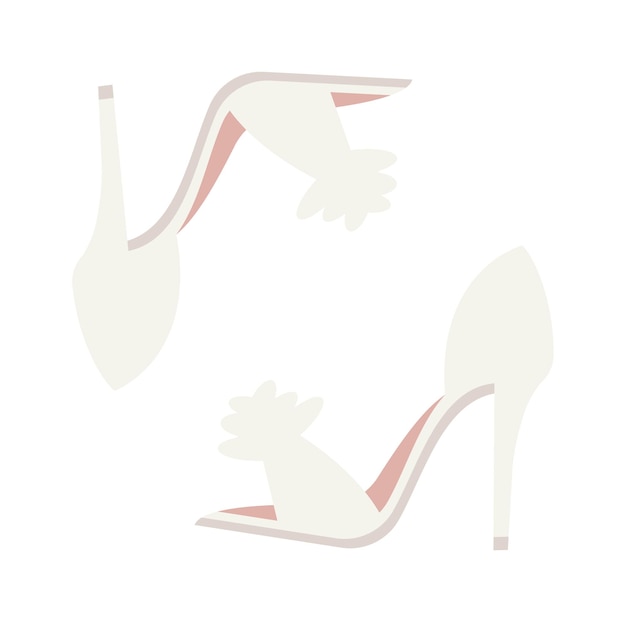 Bruiloft bruid schoenen vector illustratie