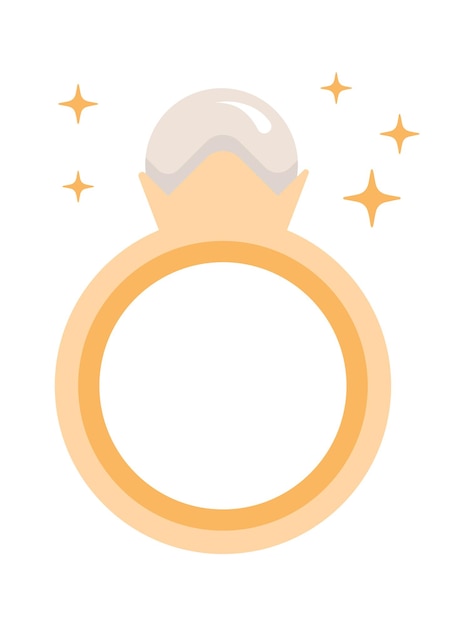 Bruiloft gouden ring Vector illustratie