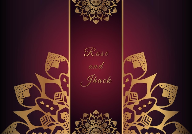Bruiloft luxe islamitische sier mandala ontwerp kleurrijke achtergrond