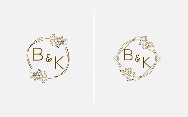 Bruiloft monogram collectie BK
