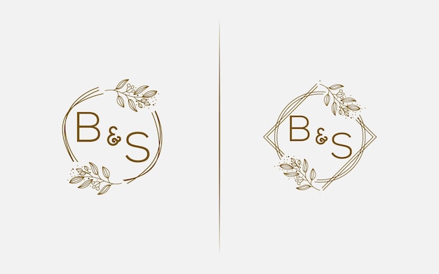 Vector bruiloft monogram collectie bs