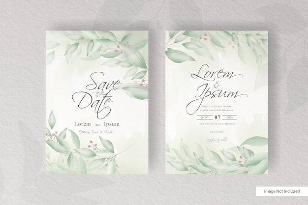 bruiloft uitnodigingskaart met aquarel arrangement bloemen