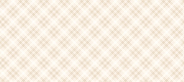 Bruin en wit diagonaal gingham naadloos patroon licht beige vichy achtergrond textuur checkered