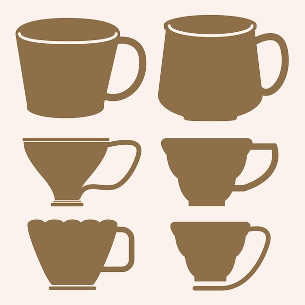 Bruin koffiekopje collectie