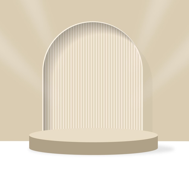 Bruin podium ontwerp vector.