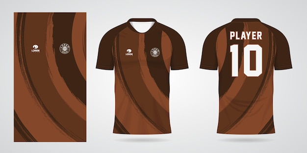 Bruin sportshirt jersey ontwerpsjabloon