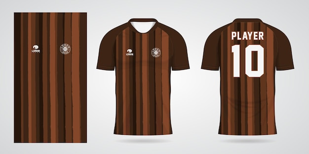 Bruin sportshirt jersey ontwerpsjabloon