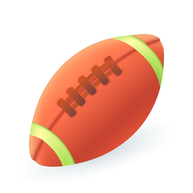 Bruine bal voor American football-spelers 3D illustratie