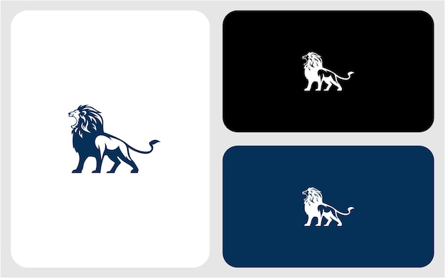 brullende leeuw vector logo ontwerp