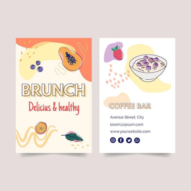 Brunch double-sided business card