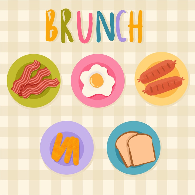 Premium Vector Brunch hand drawing illustration collection