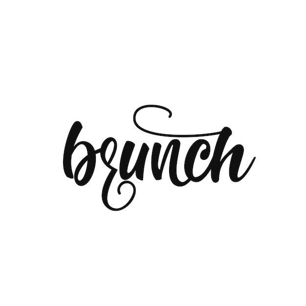 Vettore brunch lettering