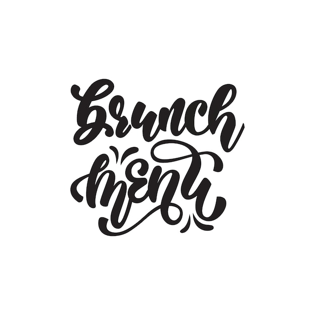 Brunch menu belettering ontwerp