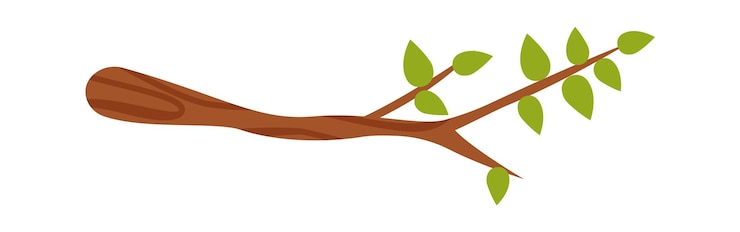 Vector brunch with leaves vector illustration
