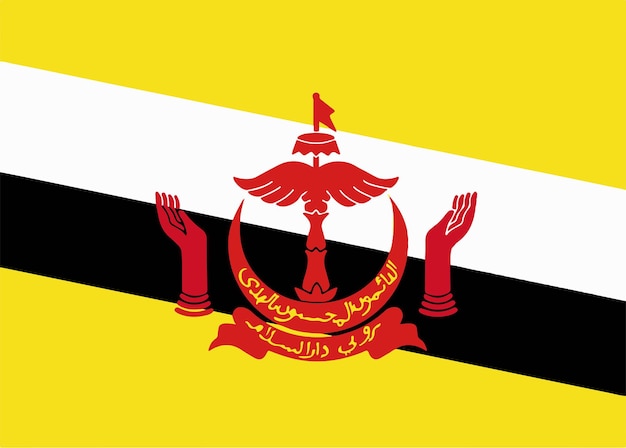 Brunei flag free vector