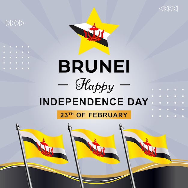 Brunei Flag for Independence Day Background