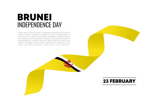 Brunei independence day background banner poster for celebration on February 23 rd