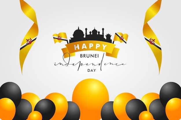 Vector brunei independence day design background