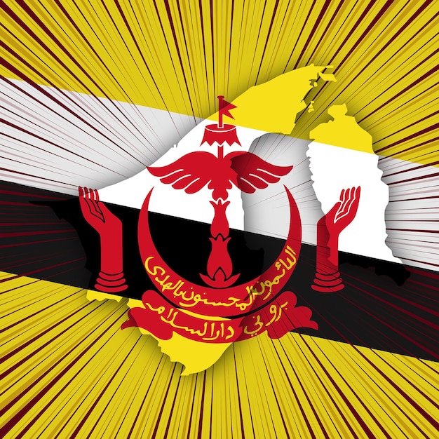 Brunei Independence Day Map Design