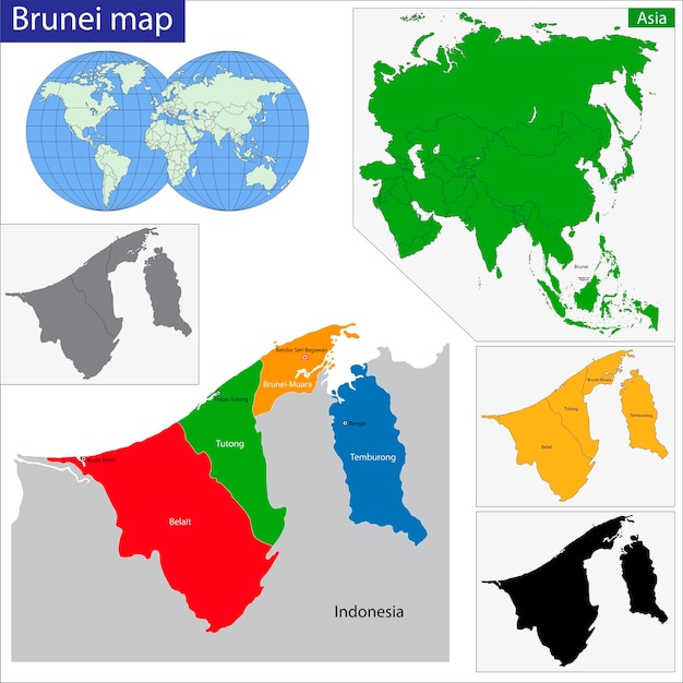 Brunei kaart