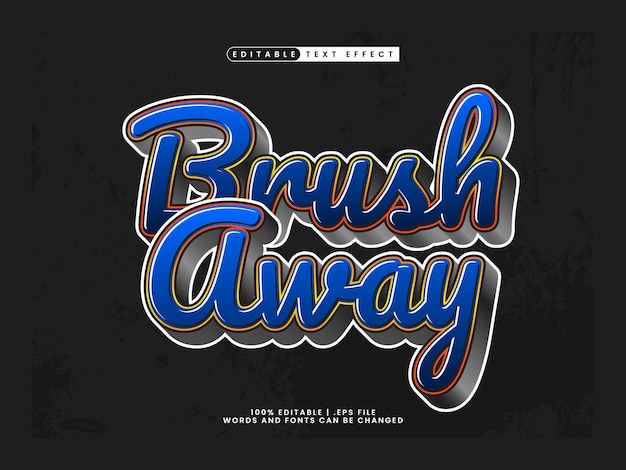 brush away editable text effect