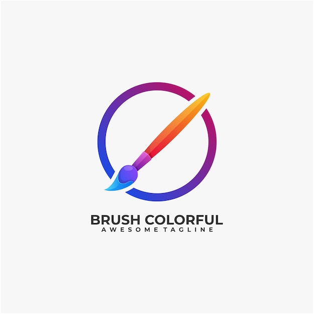 Pennello colorato logo design