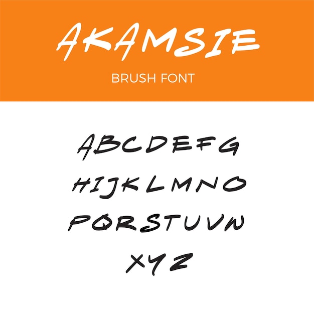 Vector brush font vrije stijl letters alfabetisch