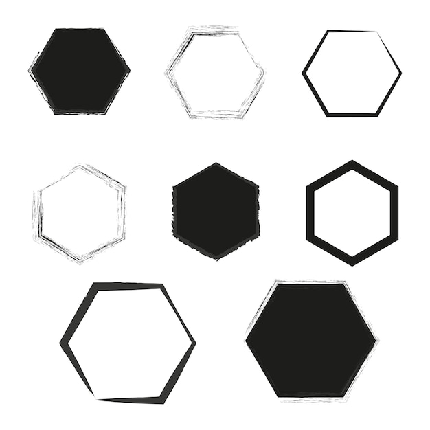 ブラシ六角形ブラシ テクスチャ ベクトル図