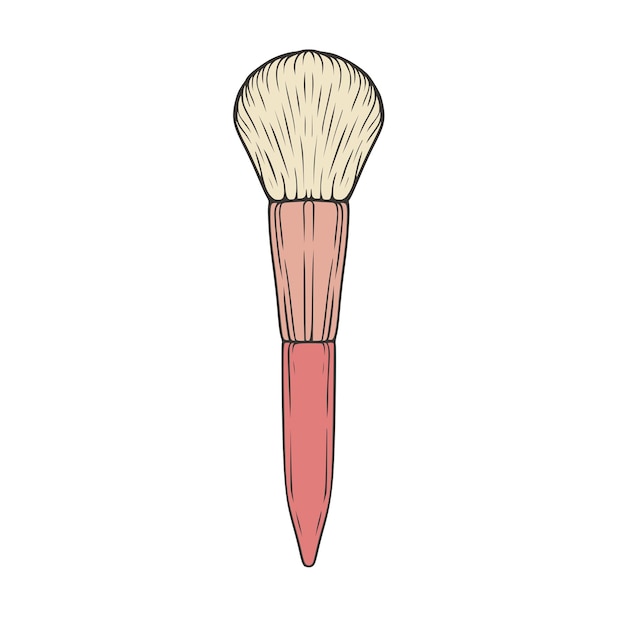 Brush Make Up Hand Drawn Vector Illustration