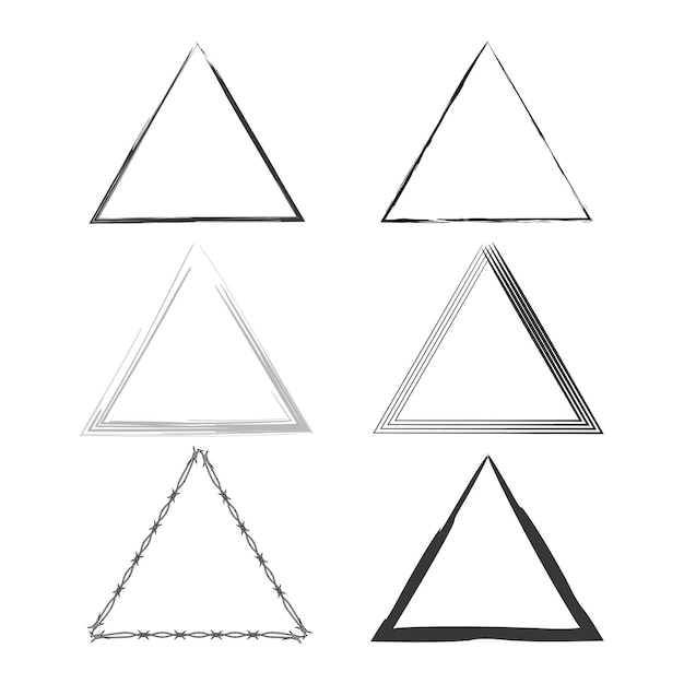 Brush paint ink triangle shaped elements Vector illustration EPS 10