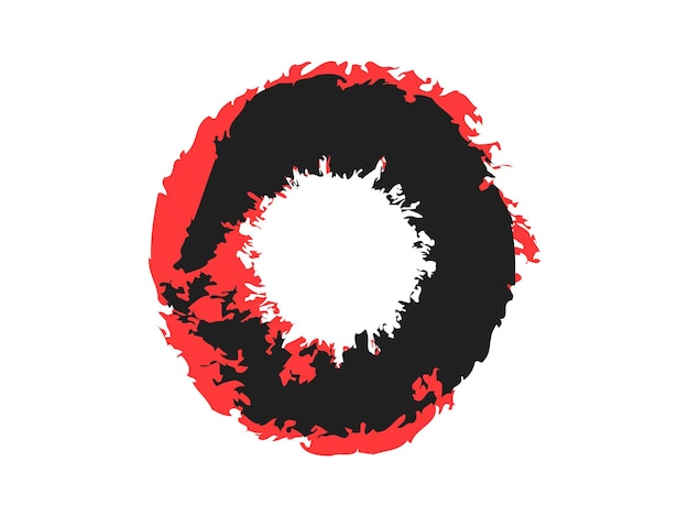 ベクトル ブラッシュで描かれた赤い円