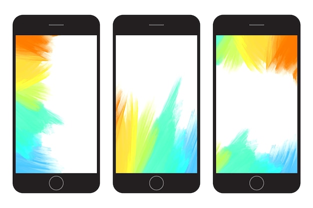 brush painted strokes backgrounds. background set with artistic effects.