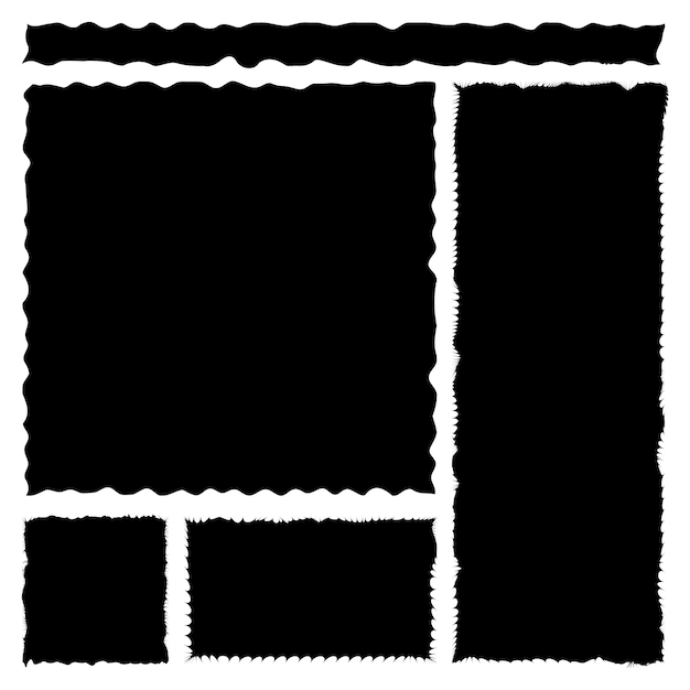 Brush rectangles frame. Grunge geometric shapes. Vector illustration. EPS 10.