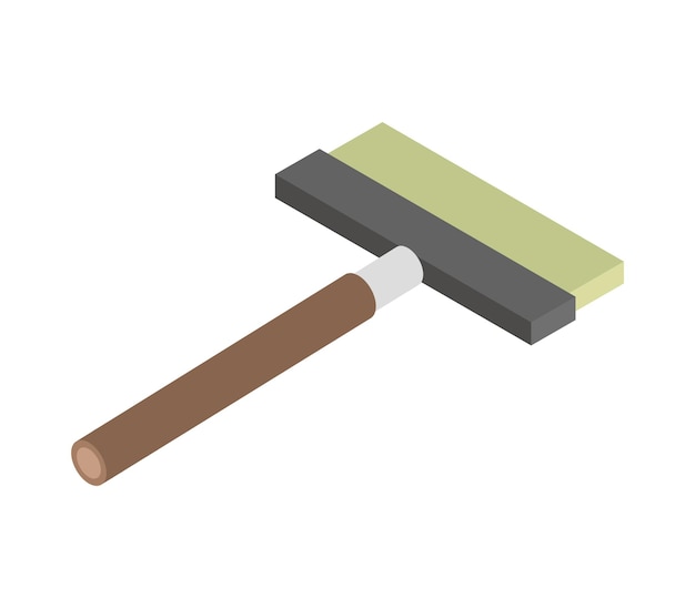 Brush squeegee isometric