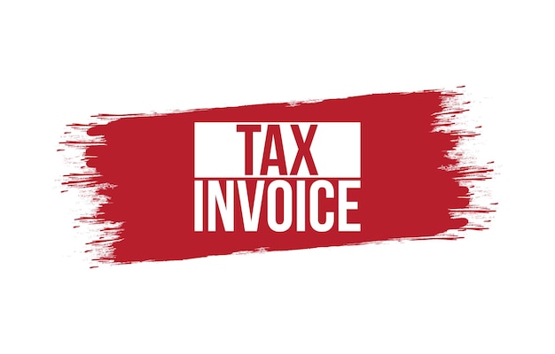 Brush-stijl Tax Invoice banner vector ontwerp illustratie