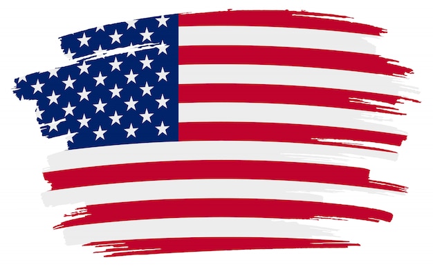 브러시 스트로크 미국 국기