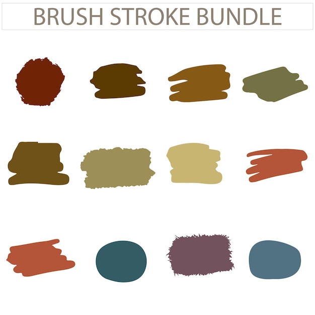 Vector brush stroke bundle