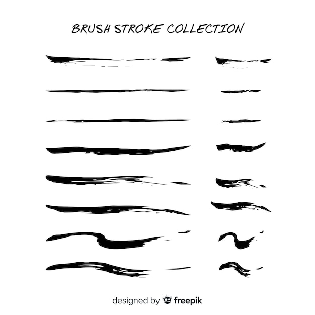 Vector brush stroke collection