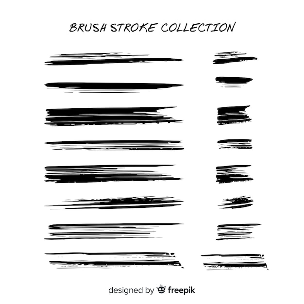 Vector brush stroke collection