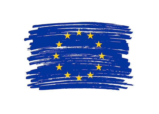 Brush stroke eu flag