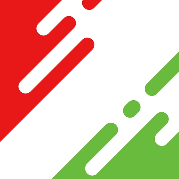 Vettore bandiera d'italia con pennellata in design piatto